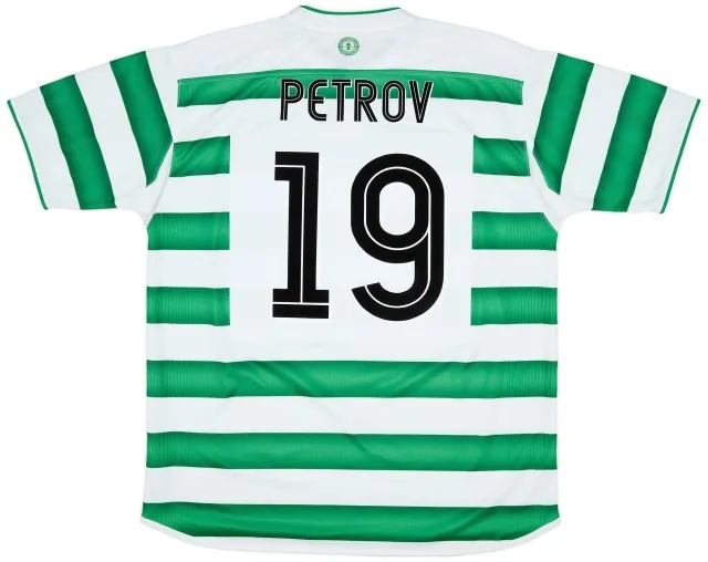 Umbro 2003-04 Celtic Home Shirt Petrov #19 - 8/10 - (XL)