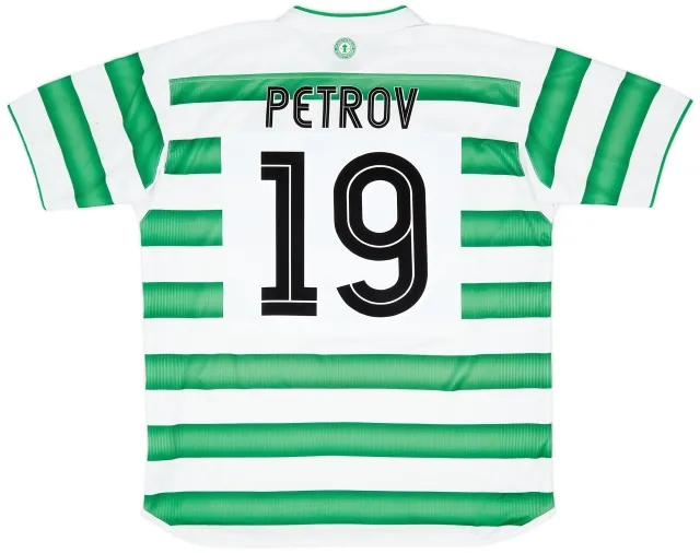 Umbro 2003-04 Celtic Home Shirt Petrov #19 - 8/10 - (XL)