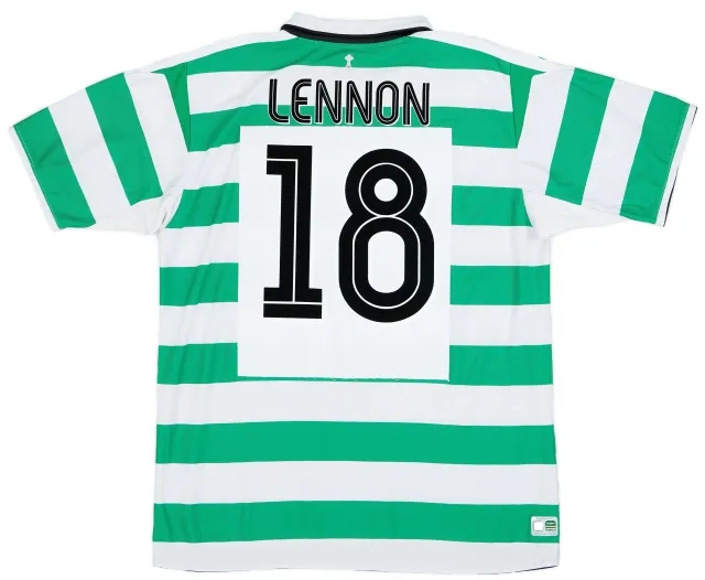 Umbro 2004-05 Celtic Home Shirt Lennon #18 - 7/10 - (XL)