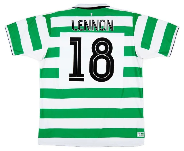 Umbro 2004-05 Celtic Home Shirt Lennon #18 - 9/10 - (XL)