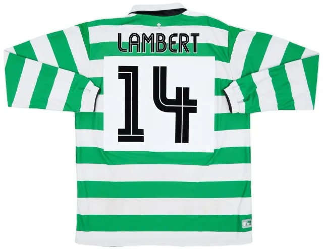 Umbro 2004-05 Celtic Home L/S Shirt Lambert #14 - 6/10 - (XL)
