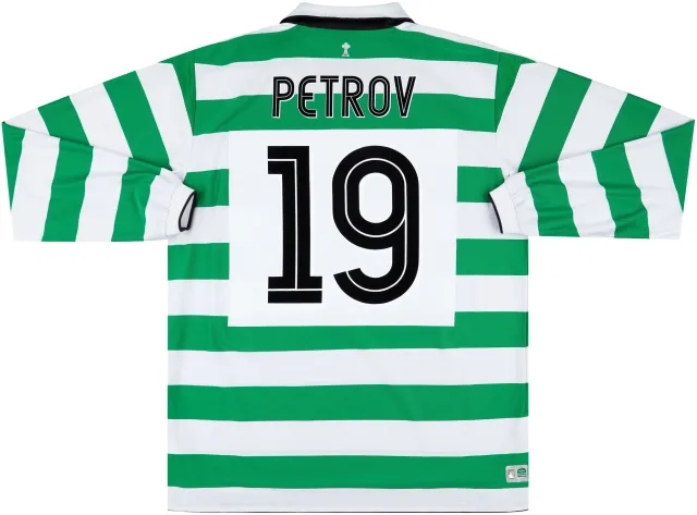 Umbro 2004-05 Celtic Home L/S Shirt Petrov #19 - 8/10 - (XL)