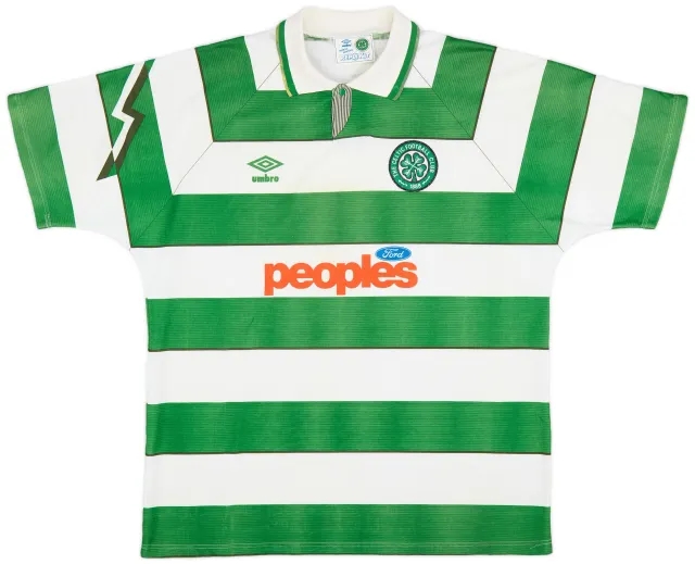 Umbro 1991-92 Celtic Home Shirt - 9/10 - (XL)