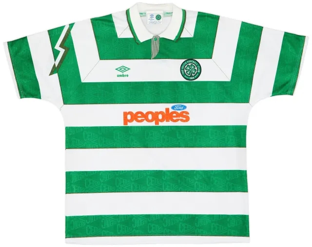 Umbro 1991-92 Celtic Home Shirt - 8/10 - (XL)
