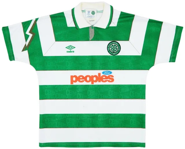 Umbro 1991-92 Celtic Home Shirt - 9/10 - (L)