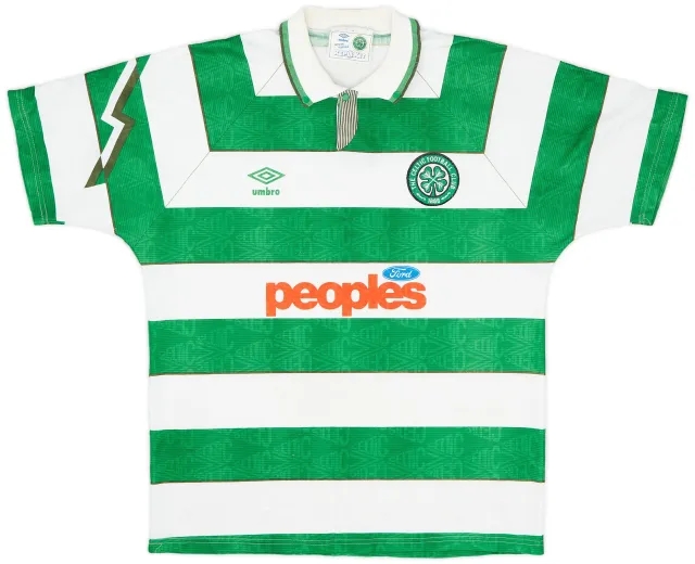 Umbro 1991-92 Celtic Home Shirt - 8/10 - (XL)