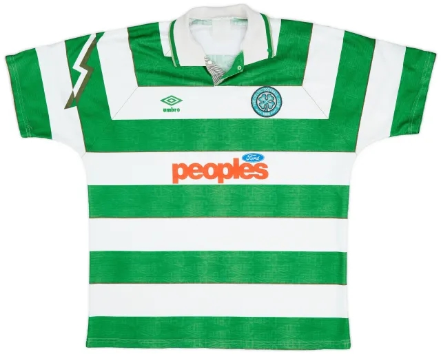 Umbro 1991-92 Celtic Home Shirt - 8/10 - (XL)