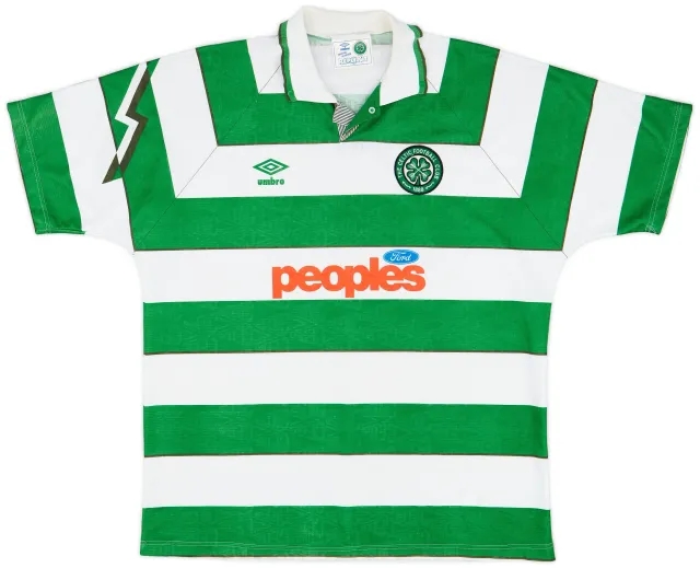 Umbro 1991-92 Celtic Home Shirt - 9/10 - (XL)