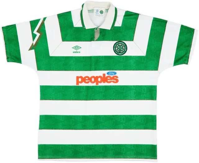 Umbro 1991-92 Celtic Home Shirt - 9/10 - (XL)