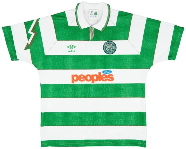 Umbro 1991-92 Celtic Home Shirt - 6/10 - (L)
