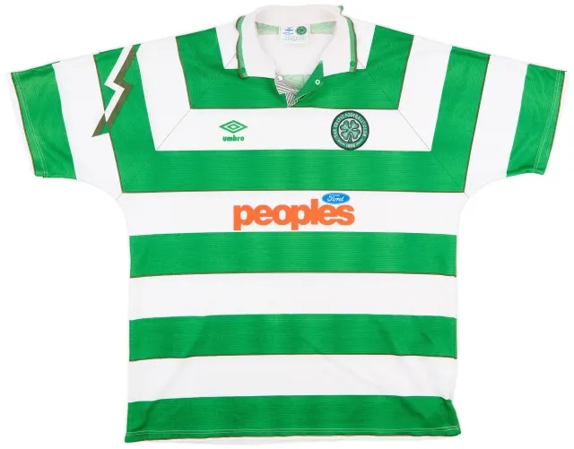 Umbro 1991-92 Celtic Home Shirt - 7/10 - (XL)