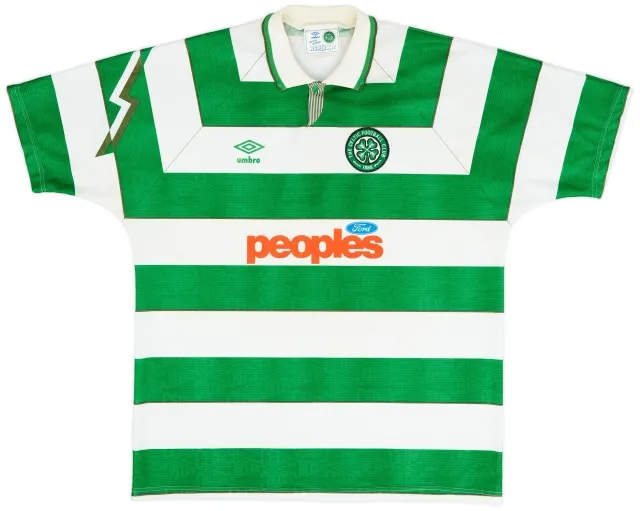 Umbro 1991-92 Celtic Home Shirt - 8/10 - (XL)