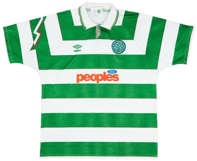 Umbro 1991-92 Celtic Home Shirt - 9/10 - (XL)