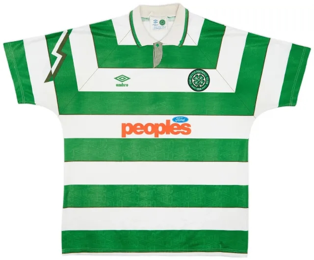 Umbro 1991-92 Celtic Home Shirt - 8/10 - (XL)