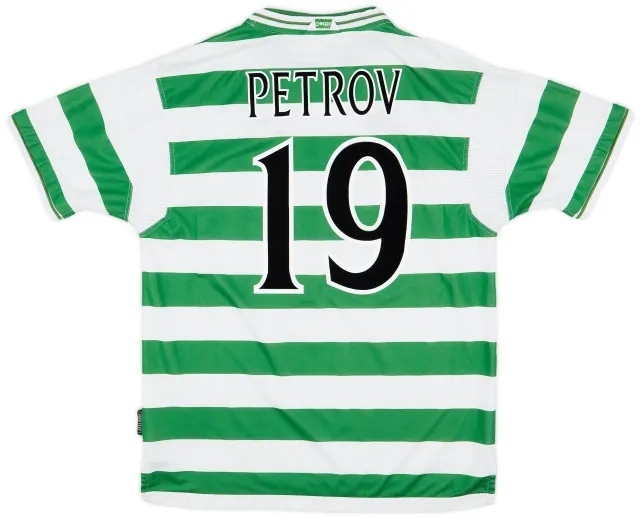 Umbro 1999-01 Celtic Home Shirt Petrov #19 - 8/10 - (XL)