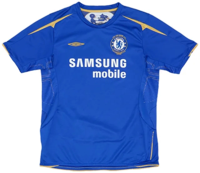 Umbro 2005-06 Chelsea Centenary Home Shirt - 8/10 - (L.Boys)