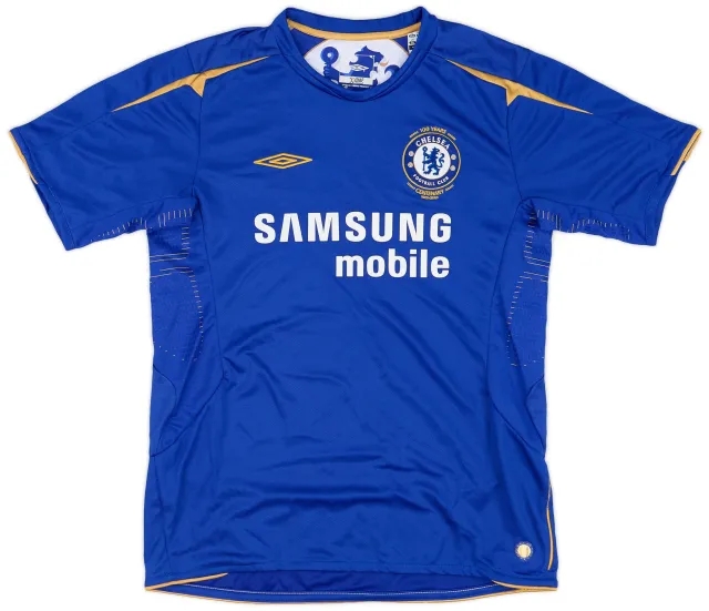 Umbro 2005-06 Chelsea Centenary Home Shirt - 9/10 - (L.Boys)
