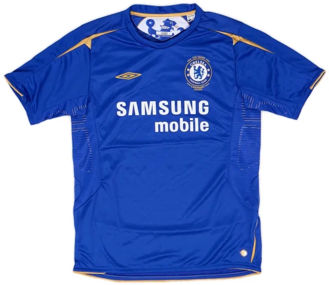 Umbro 2005-06 Chelsea Centenary Home Shirt - 9/10 - (L.Boys)