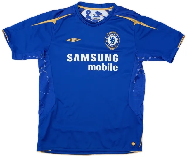 Umbro 2005-06 Chelsea Centenary Home Shirt - 9/10 - (L.Boys)