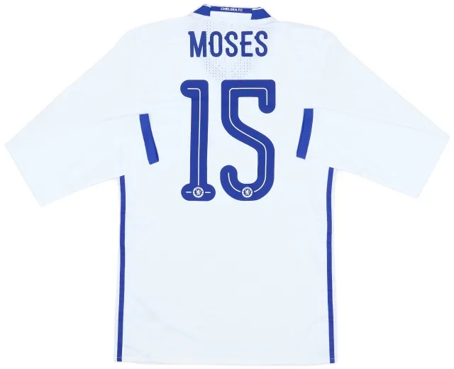 adidas 2016-17 Chelsea Player Issue Third L/S Shirt Moses #15 (M)