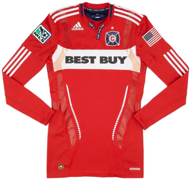 adidas 2010 Chicago Fire Player Issue Techfit Home L/S Shirt - 8/10 - (S)