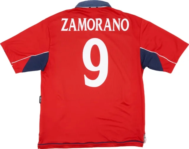 Umbro 2000-01 Chile Home Shirt Zamorano #9 - 7/10 - (XL)