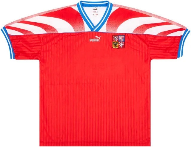 Puma 1995-96 Czech Republic Match Issue Home Shirt #8