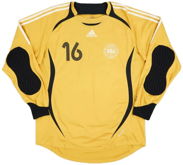 adidas 2006-08 Denmark Player Issue GK Shirt #16 - 8/10 - (L)