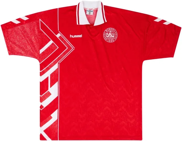 Hummel 1994-96 Denmark Match Issue Home Shirt #2 (Helveg)