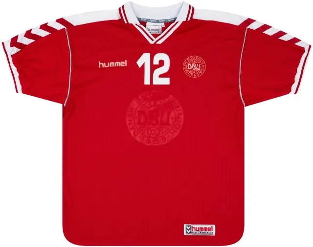 Hummel 1999 Denmark U-21 Match Worn Home Shirt #12 (v England)