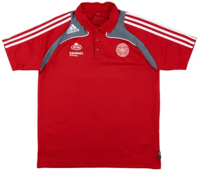 2008-09 Denmark adidas Polo Shirt - 8/10 - (XL.Boys)