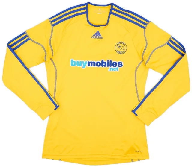 adidas 2010-11 Derby County Away L/S Shirt - 8/10 - (S)
