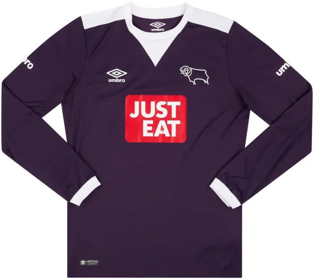 Umbro 2015-16 Derby County Away L/S Shirt - 9/10 - (S)