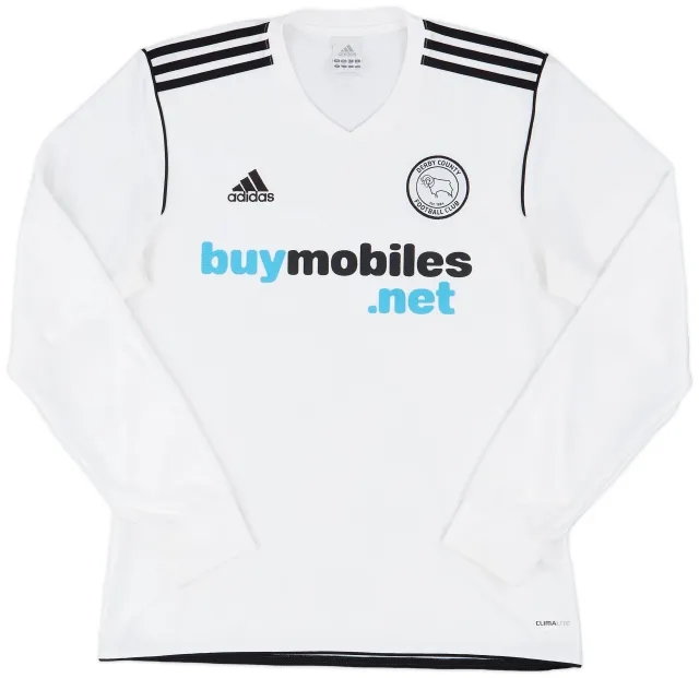 adidas 2010-11 Derby County Home L/S Shirt - 6/10 - (M)