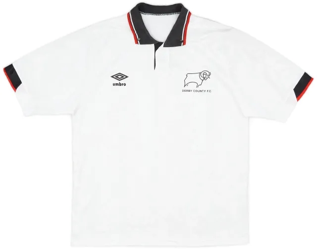 Umbro 1989-91 Derby County Home Shirt - 8/10 - (L)