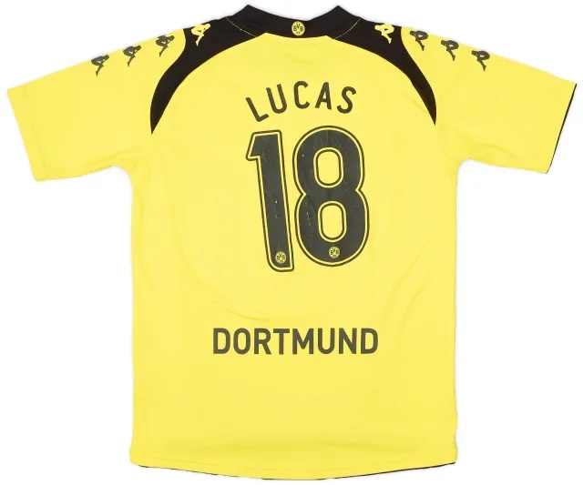 Kappa 2009-10 Borussia Dortmund Home Shirt Lucas #18 - 6/10 - (XL.Boys)