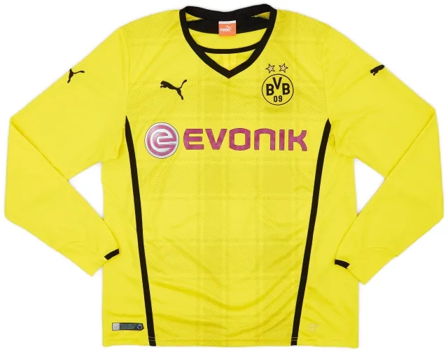Puma 2013-14 Borussia Dortmund Home L/S Shirt - 8/10 - (L)
