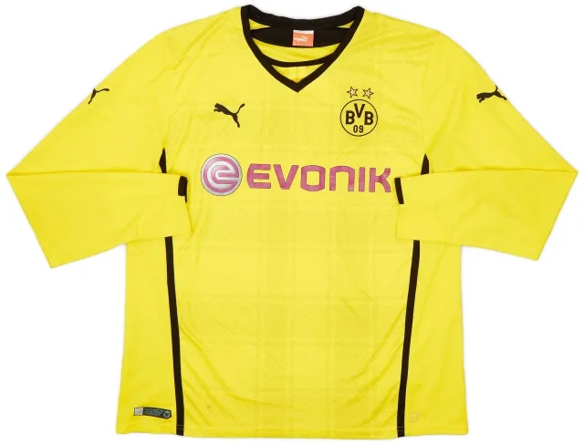 Puma 2013-14 Borussia Dortmund Home L/S Shirt - 7/10 - (XXL)