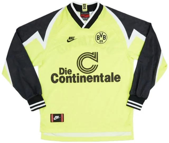 Nike 1995-96 Borussia Dortmund Home L/S Shirt - 7/10 - (S)