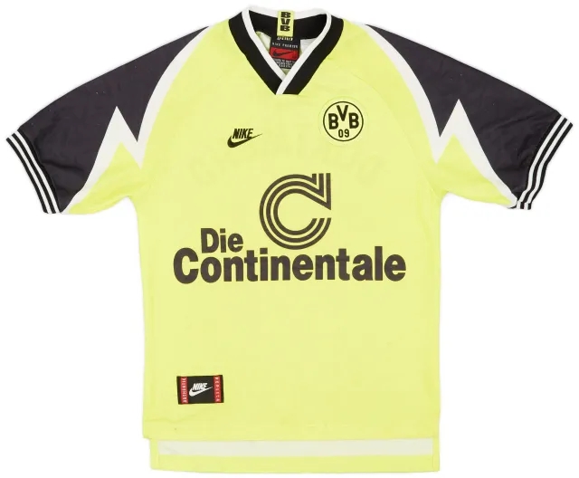 Nike 1995-96 Borussia Dortmund Signed Home Shirt - 7/10 - (XS)
