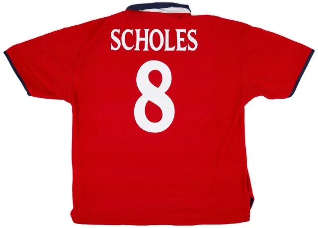 Umbro 1999-01 England Away Shirt Scholes #8 - 9/10 - (XL)