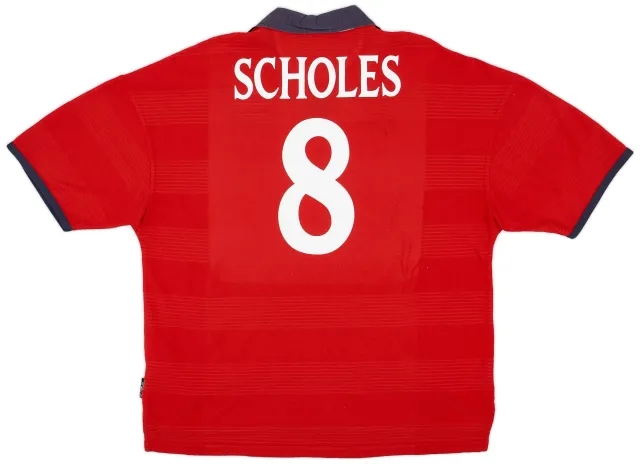 Umbro 1999-01 England Away Shirt Scholes #8 - 8/10 - (XXL)