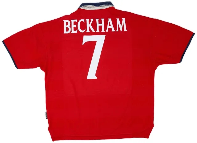 Umbro 1999-01 England Away Shirt Beckham #7 - 6/10 - (XL)