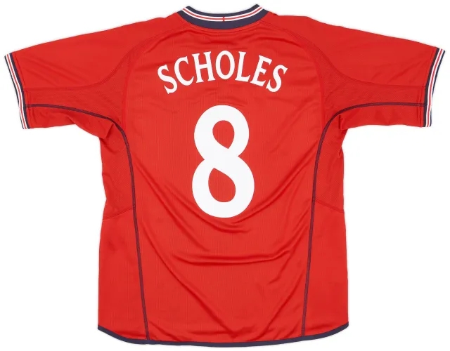 Umbro 2002-04 England Away Shirt Scholes #8 - 9/10 - (L)