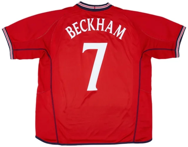 Umbro 2002-04 England Away Shirt Beckham #7 - 6/10 - (XL)