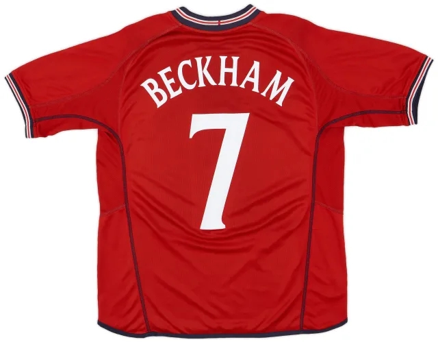 Umbro 2002-04 England Away Shirt Beckham #7 - 6/10 - (L)
