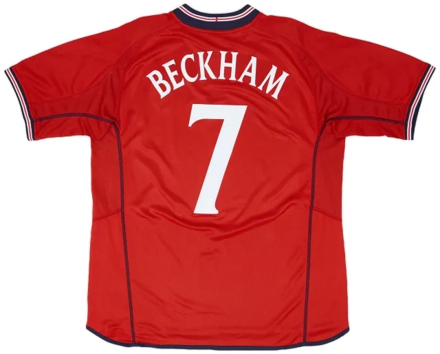 Umbro 2002-04 England Away Shirt Beckham #7 - 6/10 - (XL)