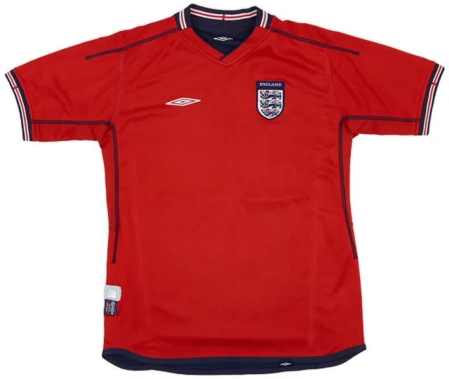 Umbro 2002-04 England Away Shirt - 9/10 - (XL.Boys)