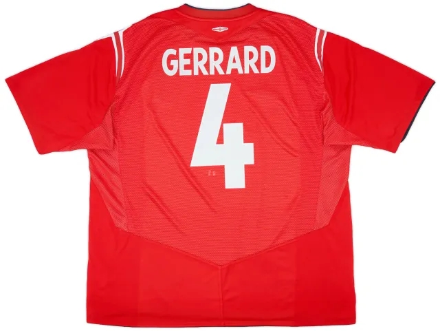 Umbro 2004-06 England Away Shirt Gerrard #4 - 6/10 - (3XL)