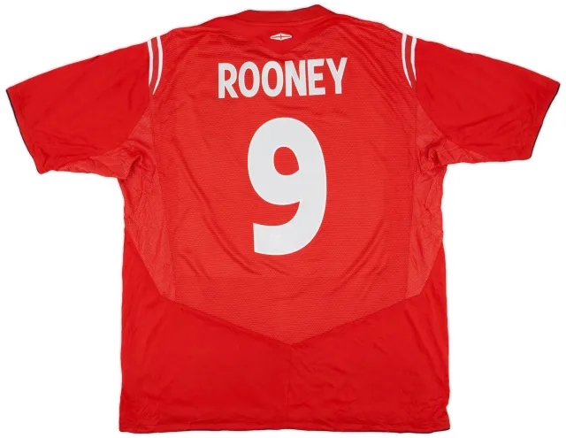 Umbro 2004-06 England Away Shirt Rooney #9 - 9/10 - (XXL)